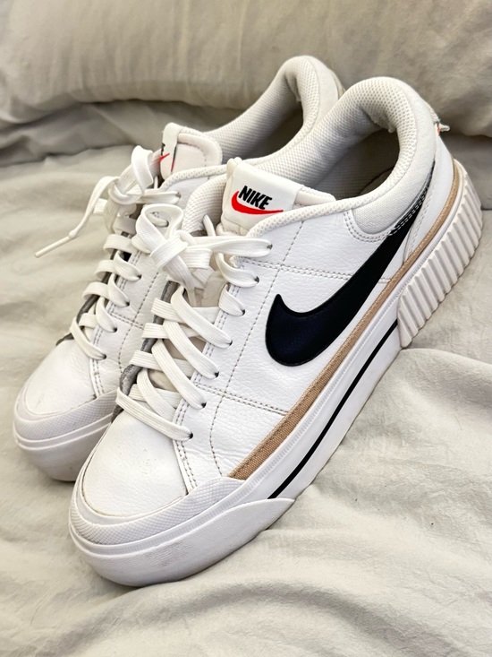 Nike Shoes - Nike Court Legacy Lift White Black Women Casual Platform Shoes Size 8.5